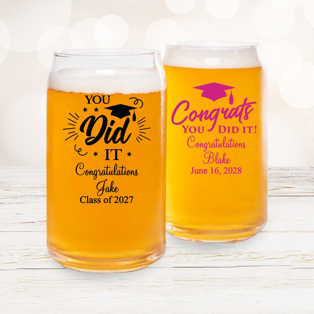 Set of 24 Graduation Bulk Favors, Graduation Personalized Beer Can ...