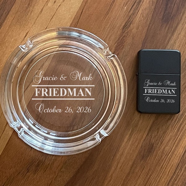 Ashtray Lighter Set Etsy