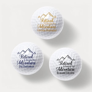 Retired & Ready For Adventure Personalized Golf Ball Gift Set, Golf Unique Gift, Retirement Gifts DM64-W8