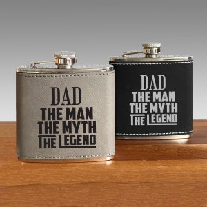 The Man The Myth The Legend Personalized Engraved Flask Engraved Customized Flask, Fathers Day Hip Travel Flasks, Birthday Gifts DM64