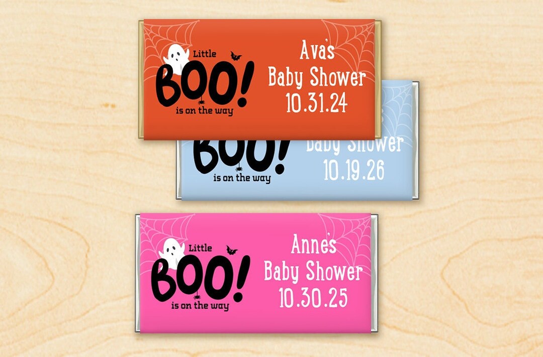 Halloween Baby Shower Favors: Personalized Hershey Chocolate Bars - Set ...