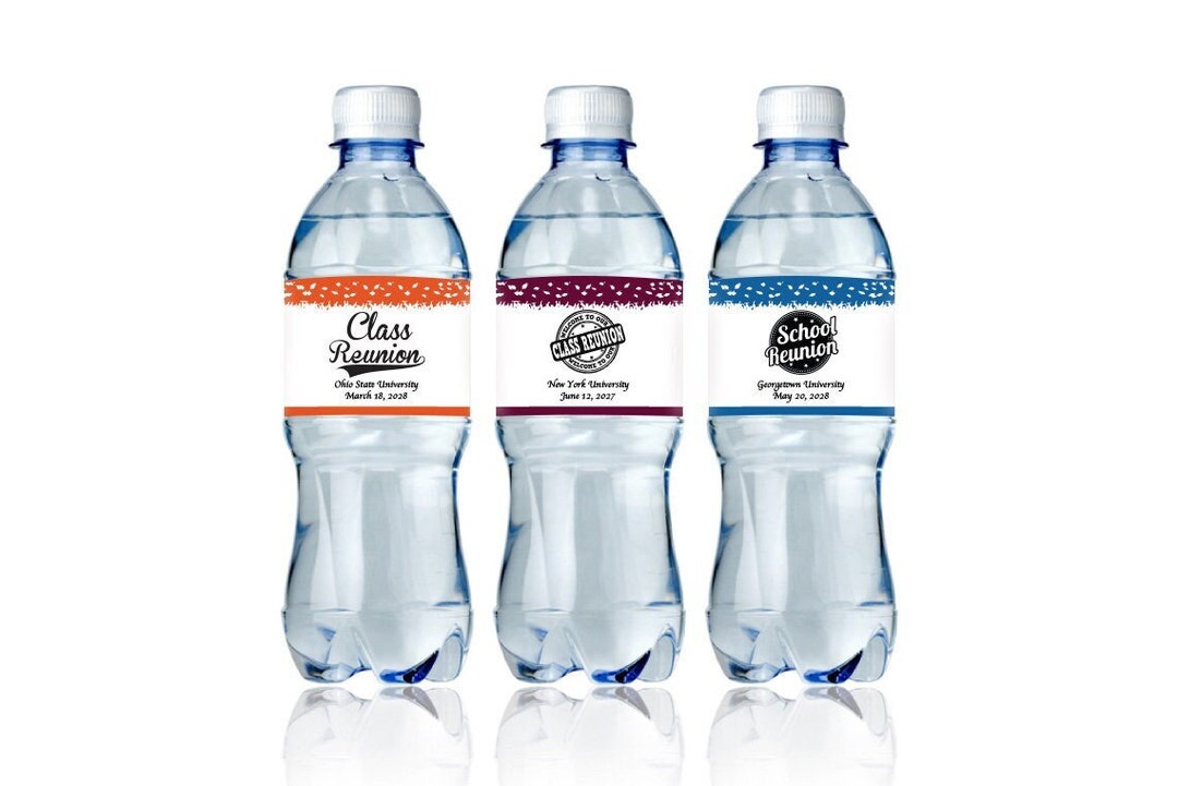Class Reunion Water Bottle Labels: Party Favor Stickers, Set of 12 - Etsy