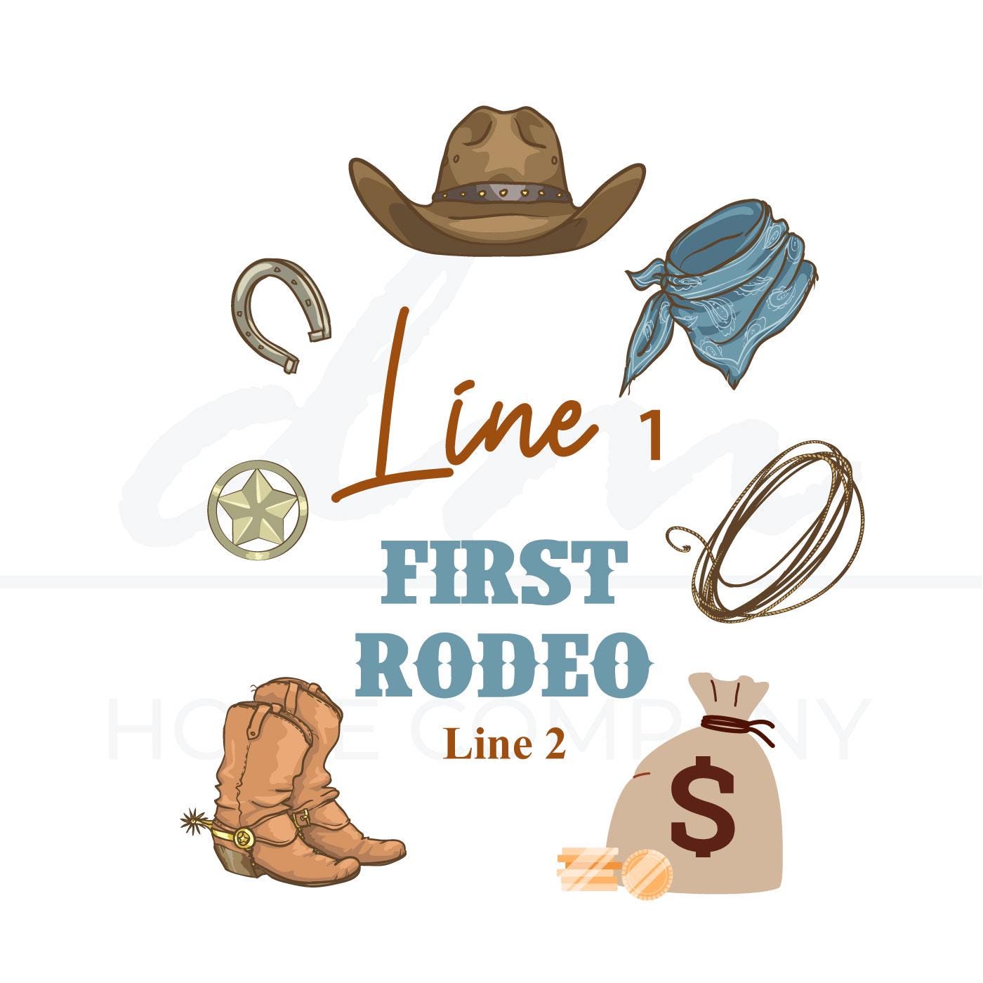 First Rodeo Personalized Sanitizer Labels, Cowboy First Birthday ...