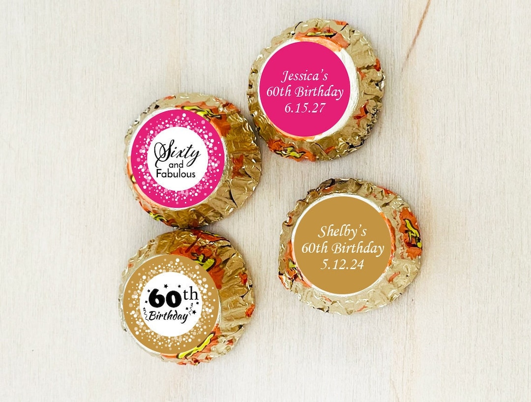 Set of 100 Birthday 60th Birthday Party Favors, 60th Birthday Party