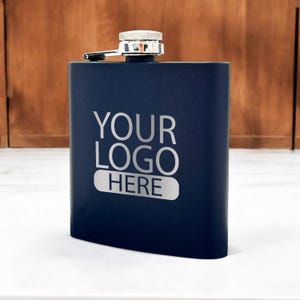 Your Text Image or Logo Personalized Engraved Flask, Engraved Customized Flask, Hip Travel Flasks, Birthday Gifts