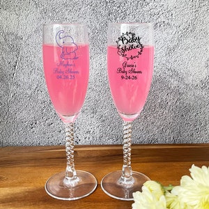 Baby Shower Favors Baby Feet Gift Ideas Unique Stemless Champagne Flute DGN196 Personalized Stemless Champagne Flutes 24 pcs