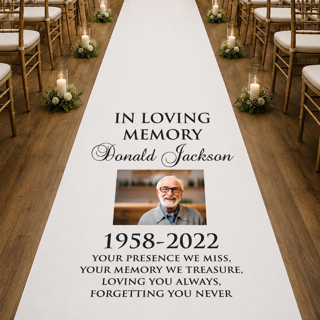 Personalized Memorial Aisle Runner