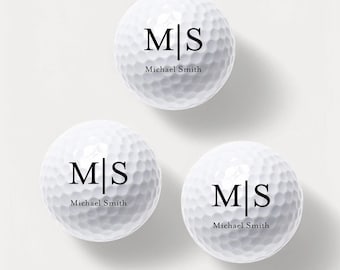 Monogram Golf Balls: Personalized Initial Gift, Set of 12