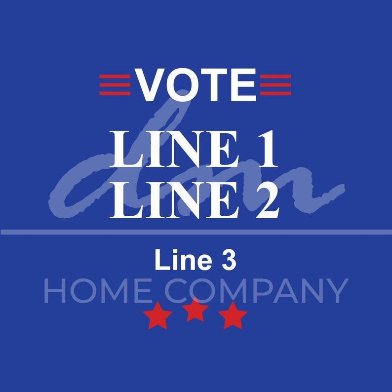 Personalized Political Campaign Stickers: Set of 24 Election Favor ...