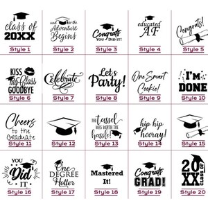 Set of 12 Graduation Favors Personalized Square Travel Candle Tins ...
