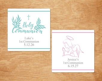 Personalized First Holy Communion Favor Labels - Set of 24