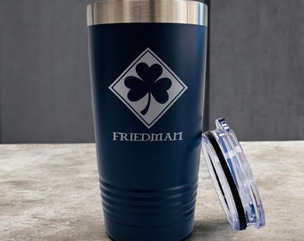 Personalized Shamrock Stainless Steel Tumbler: St. Patrick's Day Gift