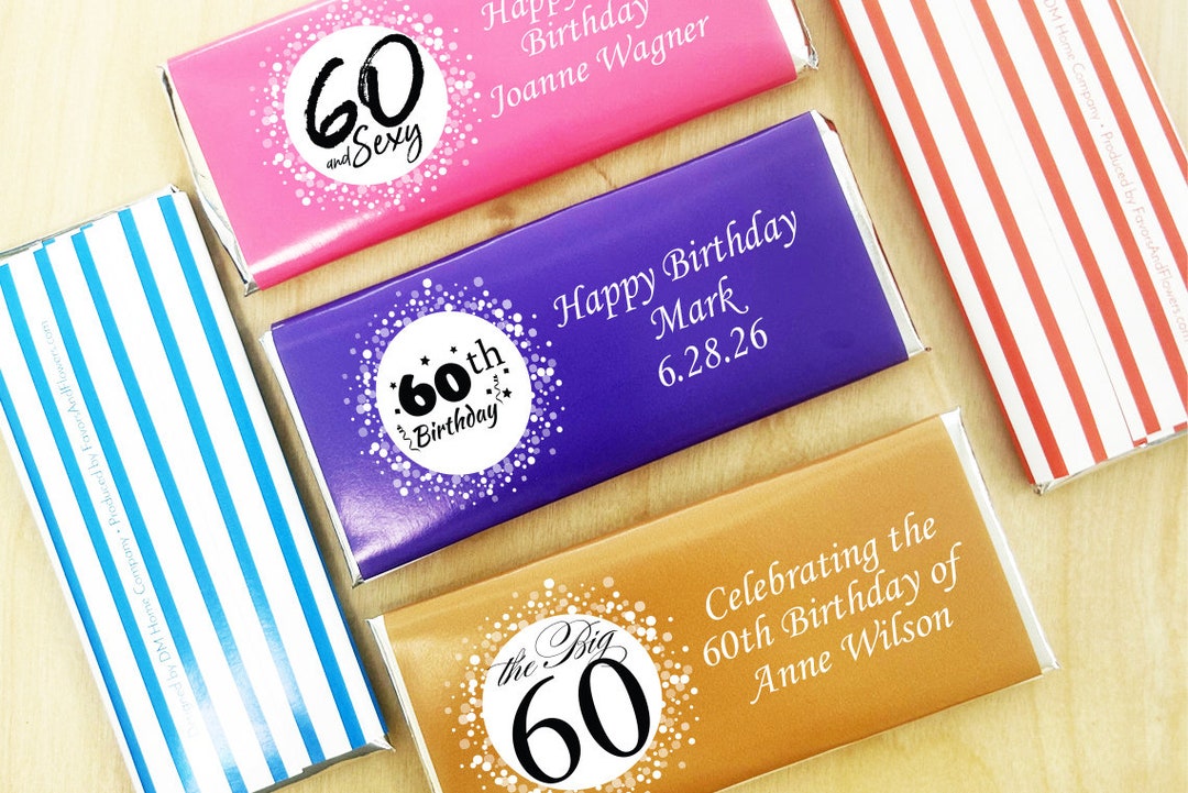 Birthday Favors Set of 12 60th Birthday Party Favors 60th Etsy