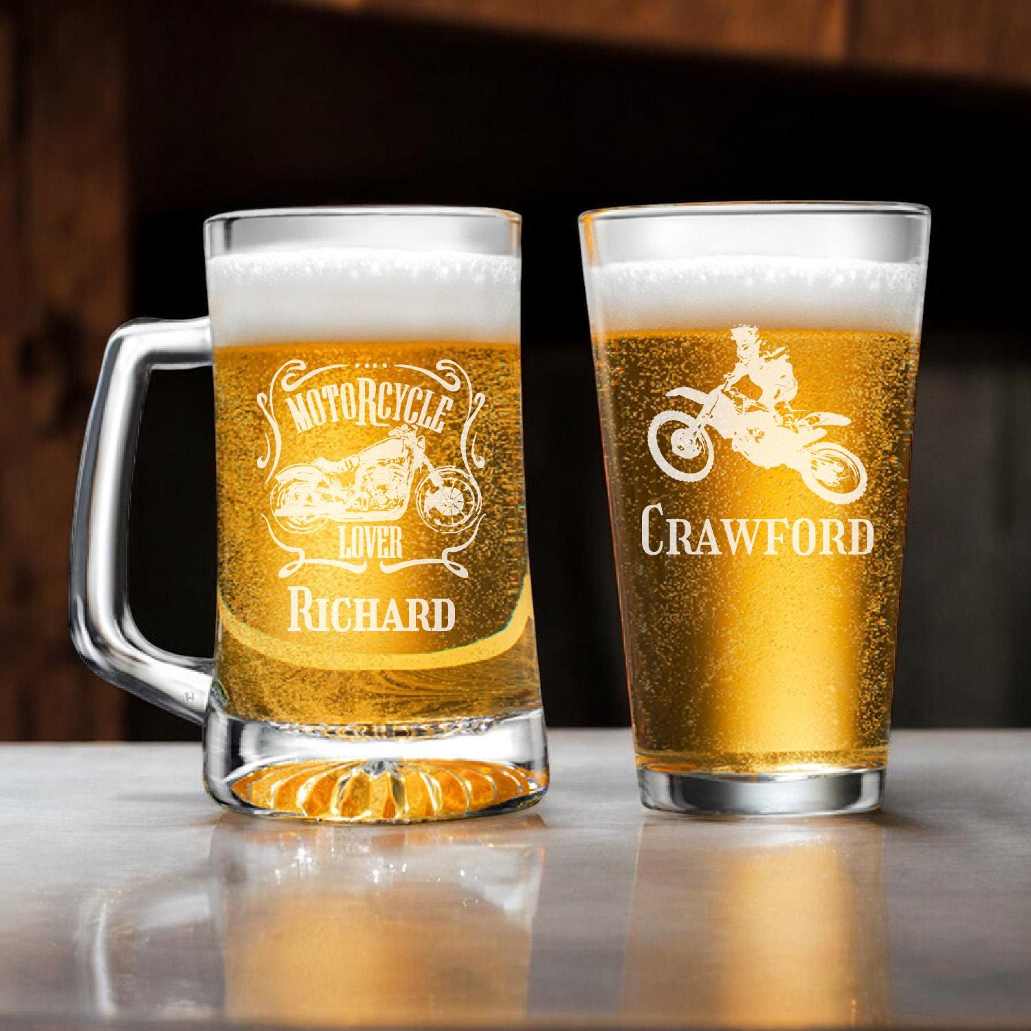 Harley Davidson Beer Glass - Etsy