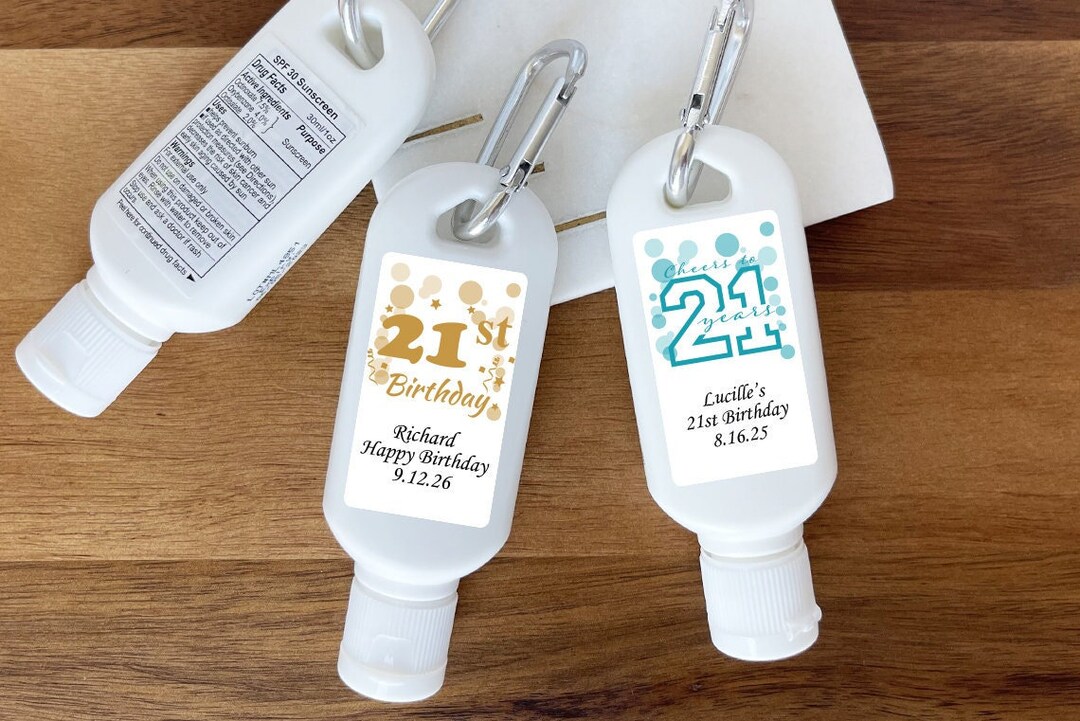 Set of 12 Birthday Party Favors, 21st Birthday Party Favors