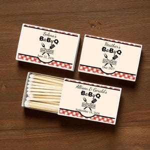 Baby-Q Baby Shower Favors: Personalized Matchboxes with Stickers - Set of 50