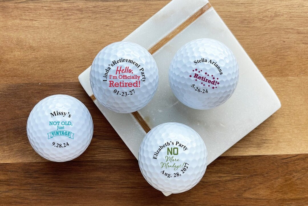 Set of 24 Retirement Design Personalized Golf Balls Dm74times Retired