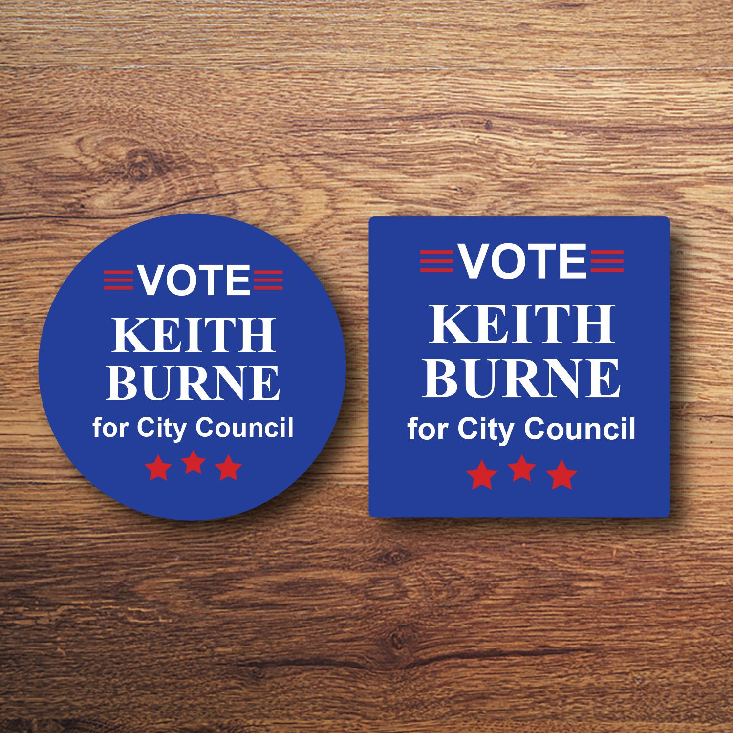Personalized Political Campaign Stickers: Set of 24 Election Favor ...