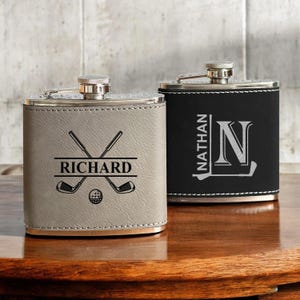 Engraved Flask Golf, Personalized Engraved Flask Hip, Travel Flasks, Birthday Gifts DM54