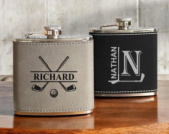 Engraved Flask Golf, Personalized Engraved Flask Hip, Travel Flasks, Birthday Gifts DM54