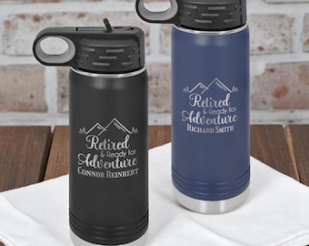 Personalized 20 oz Insulated Metal Water Bottle, Retirement Gifts