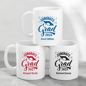 Set of 12 Congrats Grad Party Favors, Graduation Party Favors, Personalized Party Favors, Personalized Coffee Mugs Favors DM241
