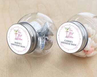 Personalized Mini Candy Jar Favors: Birthday Bash, Set of 12
