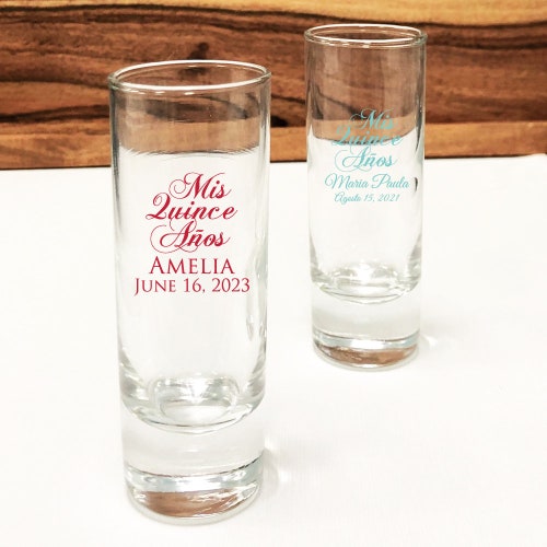 Set of 24// Personalized Custom Mis Quince Shot Glass // Etsy