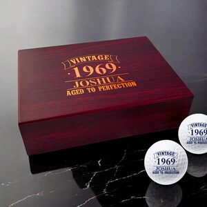 Aged To Perfection Personalized Golf Ball Gift Set, Custom Golf Accessories & Unique Gift, Milestone Birthday Gifts DM882-ZI