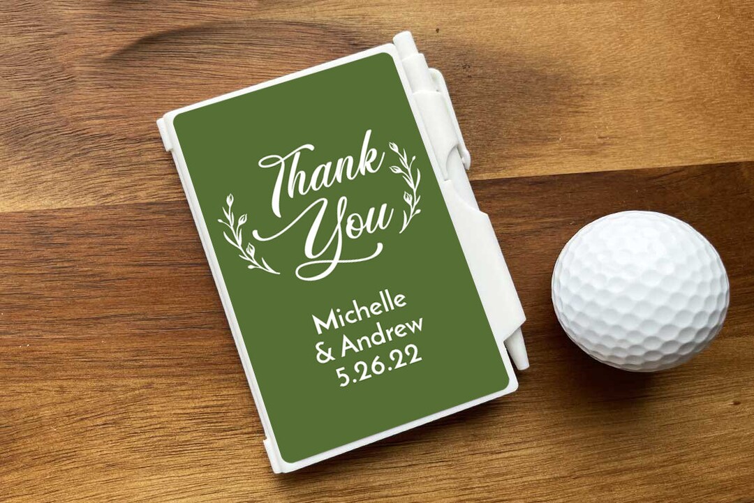 Set of 12 Thank You Personalized Notebook Favors Wedding Personalized Plastic Notebook With ...