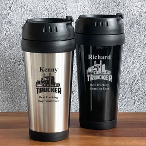 Truck Tumbler With Lid 20oz Novelty Trucking Accessories Stainless Steel  Coffee Mug Vintage Insulated Cup For Truckers Dad Husband Trucker Gifts For  Truck Driver Teamster 