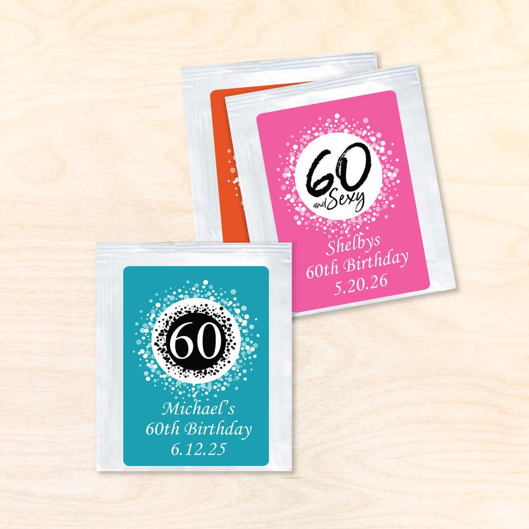 Set of 24 Birthday 60th Birthday Party Favors, 60th Birthday Party