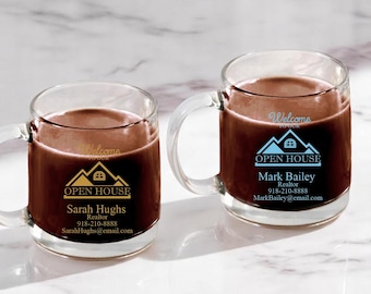 Personalized Realtor Open House Coffee Mug Favors - Set of 18