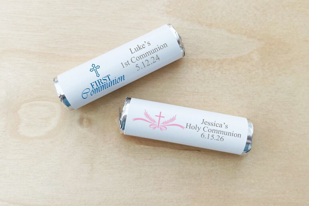 Personalized First Holy Communion Favors: Peppermint Rolls, Set of 12 ...