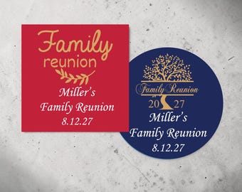 Personalized Family Reunion Party Favor Labels
