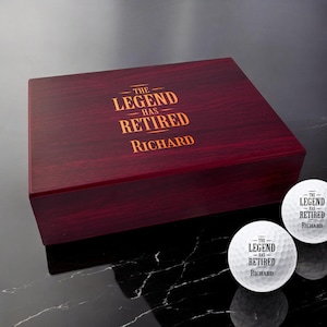 The Legend Has Retired Personalized Golf Ball Gift Set, Custom Golf Accessories & Unique Gift, Retirement Gifts DM64-U8