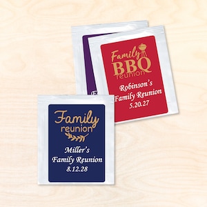 Set of 24 Family Reunion Party Favors, Family Party Favors, Personalized Party Favors, Personalized Tea Bag with Labels DM130