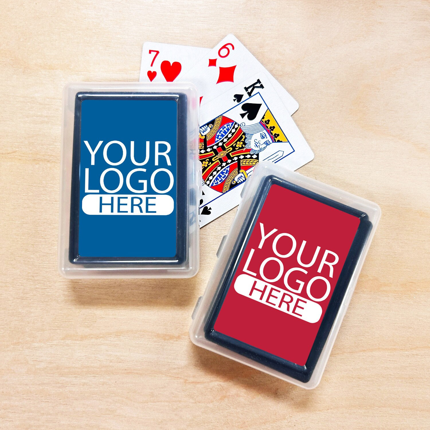 Your Logo Corporate Personalized Playing Cards Favors with Labels, LOGO Artwork Personalized Playing Cards Gifts - Set of 10