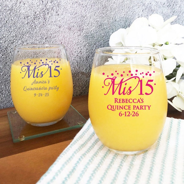 Mis Quince Wine Glass Etsy