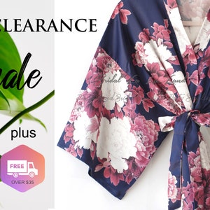 Sale! Bridesmaid Robes -Floral Silky Robes -Getting Ready Robes -Bridal Party -Kimono / Grand Opening SALE