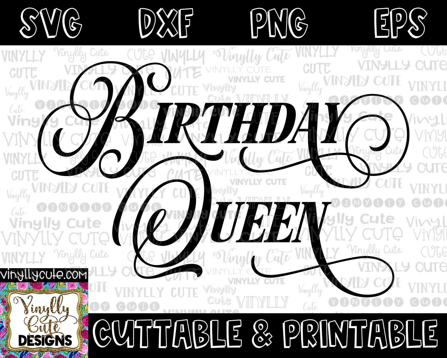 Birthday Queen SVG Cuttable Digital File | Etsy