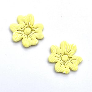 Polymer Clay Earrings, Yellow Earrings, Modern Lightweight Earrings, Gift for Her, Handmade Earrings, Statement Earrings