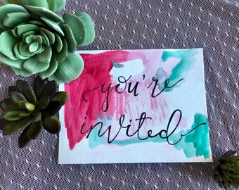 Invitations- Customizable and Hand Painted