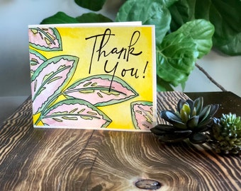 Thank You Card- Customizable and Hand Painted