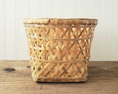 Vintage Wicker Basket Planter Plant Holder