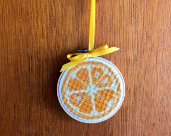 Potpourri Embroidered Air Freshener Pouch — Orange
