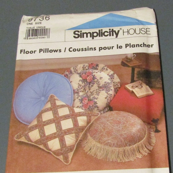 Uncut Vintage Floor Pillows Pattern