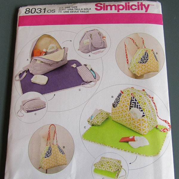 Uncut Convertible Diaper Bags & Changing Pad Pattern