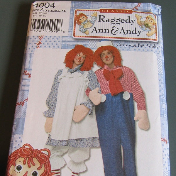 Uncut Costumes for Adults Pattern: Classic Raggedy Ann & Andy