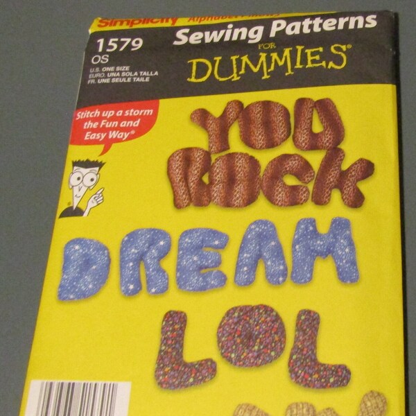 Uncut Sewing Patterns for Dummies: Alphabet Pillows